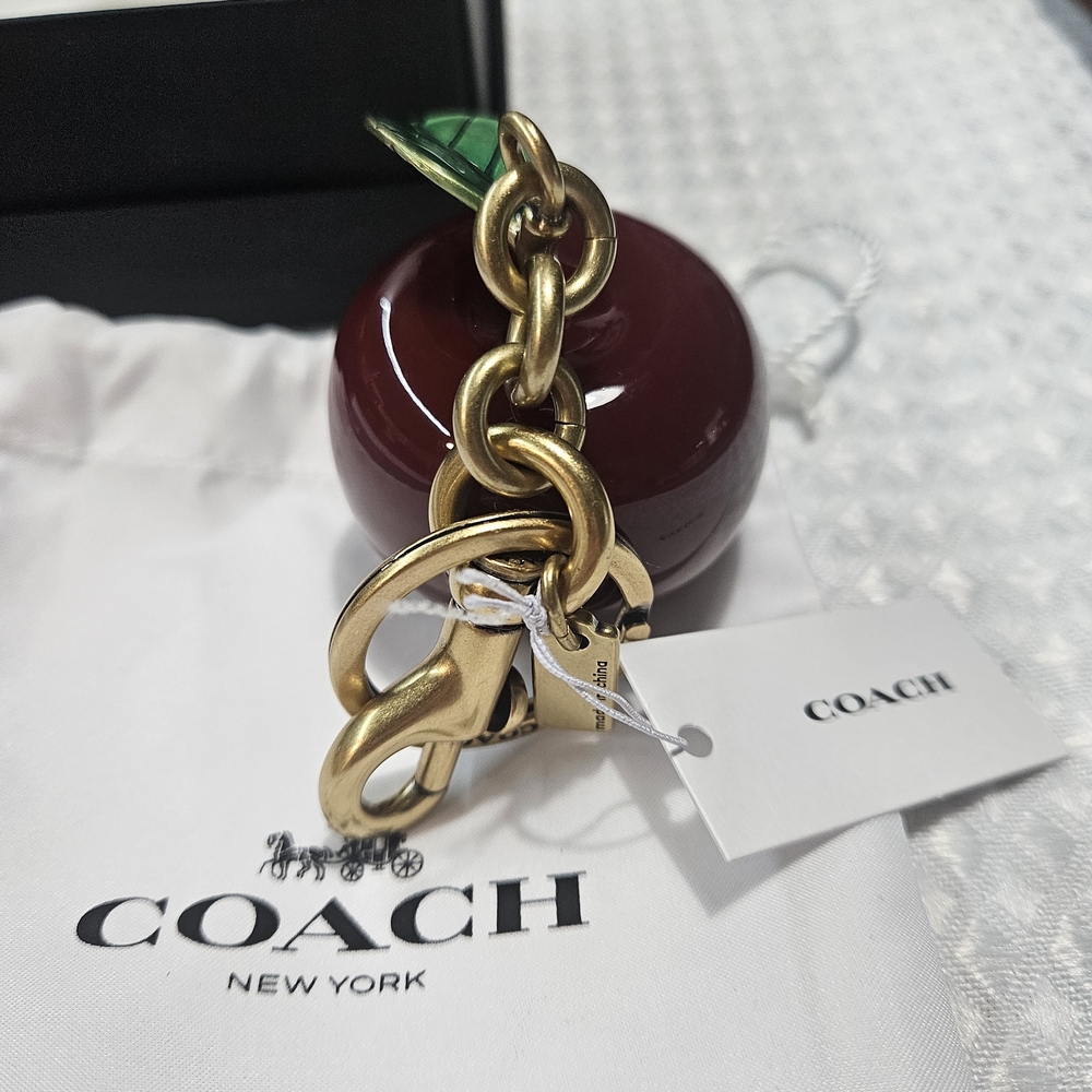 NWT Coach Small Apple Charm CY399 Full Gift Box Set